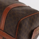 CELINE Macadam Canvas Hand Bag PVC Leather Brown Gold Auth bs32103-14