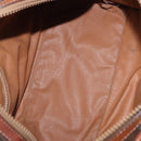 CELINE Macadam Canvas Hand Bag PVC Leather Brown Gold Auth bs32103-11