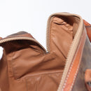 CELINE Macadam Canvas Hand Bag PVC Leather Brown Gold Auth bs32103-20