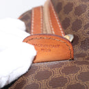 CELINE Macadam Canvas Hand Bag PVC Leather Brown Gold Auth bs32103-12