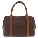 CELINE Macadam Canvas Hand Bag PVC Leather Brown Gold Auth bs32103-2