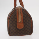 CELINE Macadam Canvas Hand Bag PVC Leather Brown Gold Auth bs32103-3