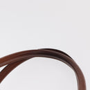 CELINE Macadam Canvas Hand Bag PVC Leather Brown Gold Auth bs32103-8