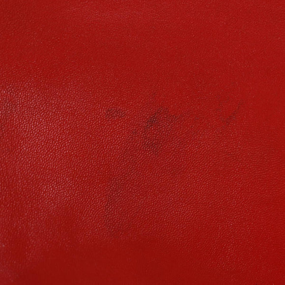 CELINE Horizontalkava Tote Bag Leather Red Gold Auth bs32104