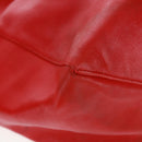 CELINE Horizontalkava Tote Bag Leather Red Gold Auth bs32104-15