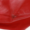 CELINE Horizontalkava Tote Bag Leather Red Gold Auth bs32104-17