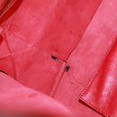 CELINE Horizontalkava Tote Bag Leather Red Gold Auth bs32104-11