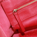CELINE Horizontalkava Tote Bag Leather Red Gold Auth bs32104-26