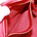 CELINE Horizontalkava Tote Bag Leather Red Gold Auth bs32104-27