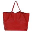 CELINE Horizontalkava Tote Bag Leather Red Gold Auth bs32104-13