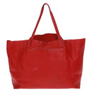 CELINE Horizontalkava Tote Bag Leather Red Gold Auth bs32104-2