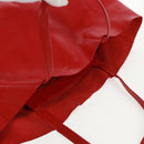 CELINE Horizontalkava Tote Bag Leather Red Gold Auth bs32104-7