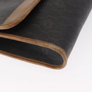 Christian Dior Honeycomb Canvas Chain Shoulder Bag PVC Black Gold Auth bs32105-10