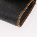 Christian Dior Honeycomb Canvas Chain Shoulder Bag PVC Black Gold Auth bs32105-11