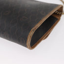 Christian Dior Honeycomb Canvas Chain Shoulder Bag PVC Black Gold Auth bs32105-13