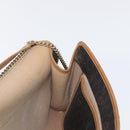 Christian Dior Honeycomb Canvas Chain Shoulder Bag PVC Black Gold Auth bs32105-18