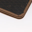 Christian Dior Honeycomb Canvas Chain Shoulder Bag PVC Black Gold Auth bs32106-10