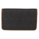 Christian Dior Honeycomb Canvas Chain Shoulder Bag PVC Black Gold Auth bs32106-3
