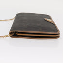 Christian Dior Honeycomb Canvas Chain Shoulder Bag PVC Black Gold Auth bs32106-5
