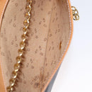 Christian Dior Chain Shoulder Bag Nylon Leather Black Gold Auth bs32108-17