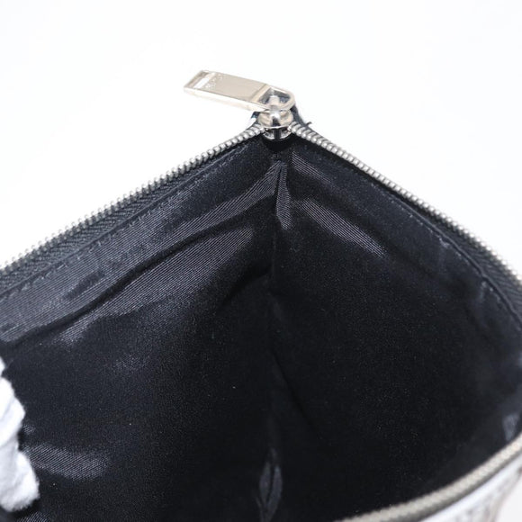 Christian Dior Clutch Bag Nylon RAYMOND PETTIBON Blue Silver Auth bs32109