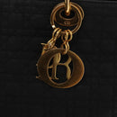 Christian Dior Lady Dior Canage Hand Bag Nylon Black Gold Auth bs32111-17