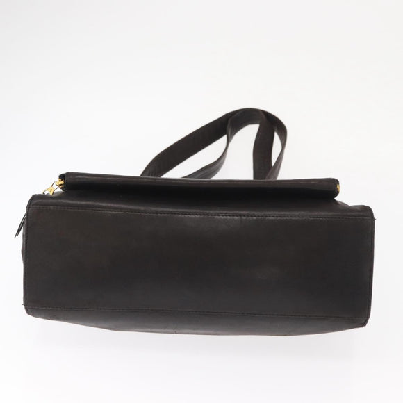 CHANEL Matelasse Tote Bag Lamb Skin Brown Gold CC Auth bs32114