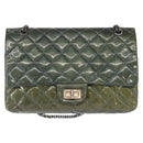 CHANEL Big Matelasse30 Chain Shoulder Bag Enamel Blue Silver CC Auth bs32116-13
