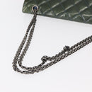 CHANEL Big Matelasse30 Chain Shoulder Bag Enamel Blue Silver CC Auth bs32116-7