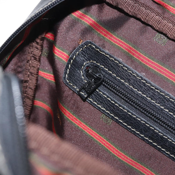 LOEWE Velazquez Hand Bag Leather Suede Brown Gold Auth bs32117