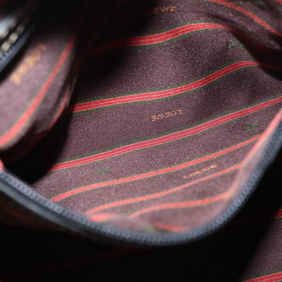 LOEWE Velazquez Hand Bag Leather Suede Brown Gold Auth bs32117