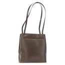 LOEWE Shoulder Bag Leather Brown Silver Auth bs32118-1