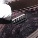 LOEWE Shoulder Bag Leather Brown Silver Auth bs32118-10