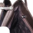 LOEWE Shoulder Bag Leather Brown Silver Auth bs32118-19