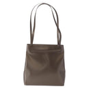 LOEWE Shoulder Bag Leather Brown Silver Auth bs32118-2