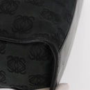 LOEWE Anagram Hand Bag Canvas Green Silver Auth bs32119-10