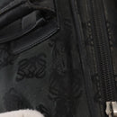 LOEWE Anagram Hand Bag Canvas Green Silver Auth bs32119-14