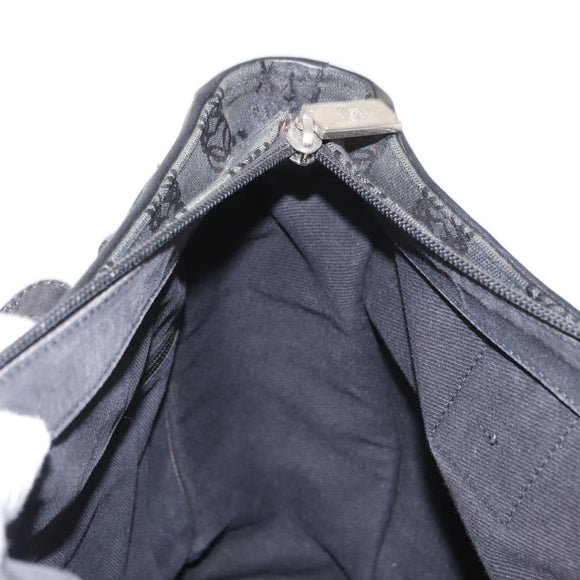 LOEWE Anagram Hand Bag Canvas Green Silver Auth bs32119