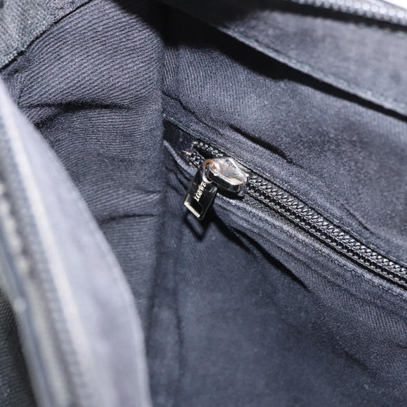 LOEWE Anagram Hand Bag Canvas Green Silver Auth bs32119