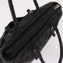 LOEWE Anagram Hand Bag Canvas Green Silver Auth bs32119-6