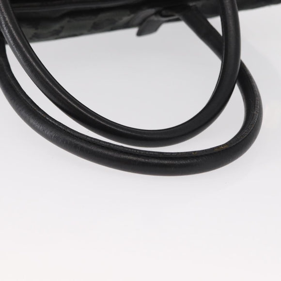 LOEWE Anagram Hand Bag Canvas Green Silver Auth bs32119