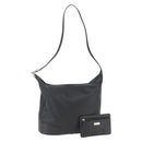 LOEWE Shoulder Bag Leather Black Silver Auth bs32120-1