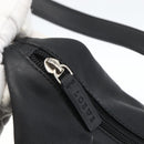 LOEWE Shoulder Bag Leather Black Silver Auth bs32120-10