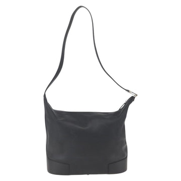 LOEWE Shoulder Bag Leather Black Silver Auth bs32120 - 0