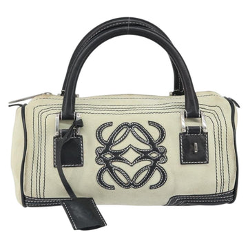 LOEWE Amazonas Hand Bag Leather White Silver Auth bs32121 - 0
