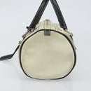 LOEWE Amazonas Hand Bag Leather White Silver Auth bs32121-4