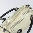 LOEWE Amazonas Hand Bag Leather White Silver Auth bs32121-6