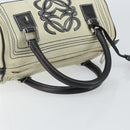 LOEWE Amazonas Hand Bag Leather White Silver Auth bs32121-7