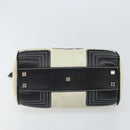 LOEWE Amazonas Hand Bag Leather White Silver Auth bs32121-9