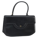 GIVENCHY Hand Bag Leather Black Gold Auth bs32122-1
